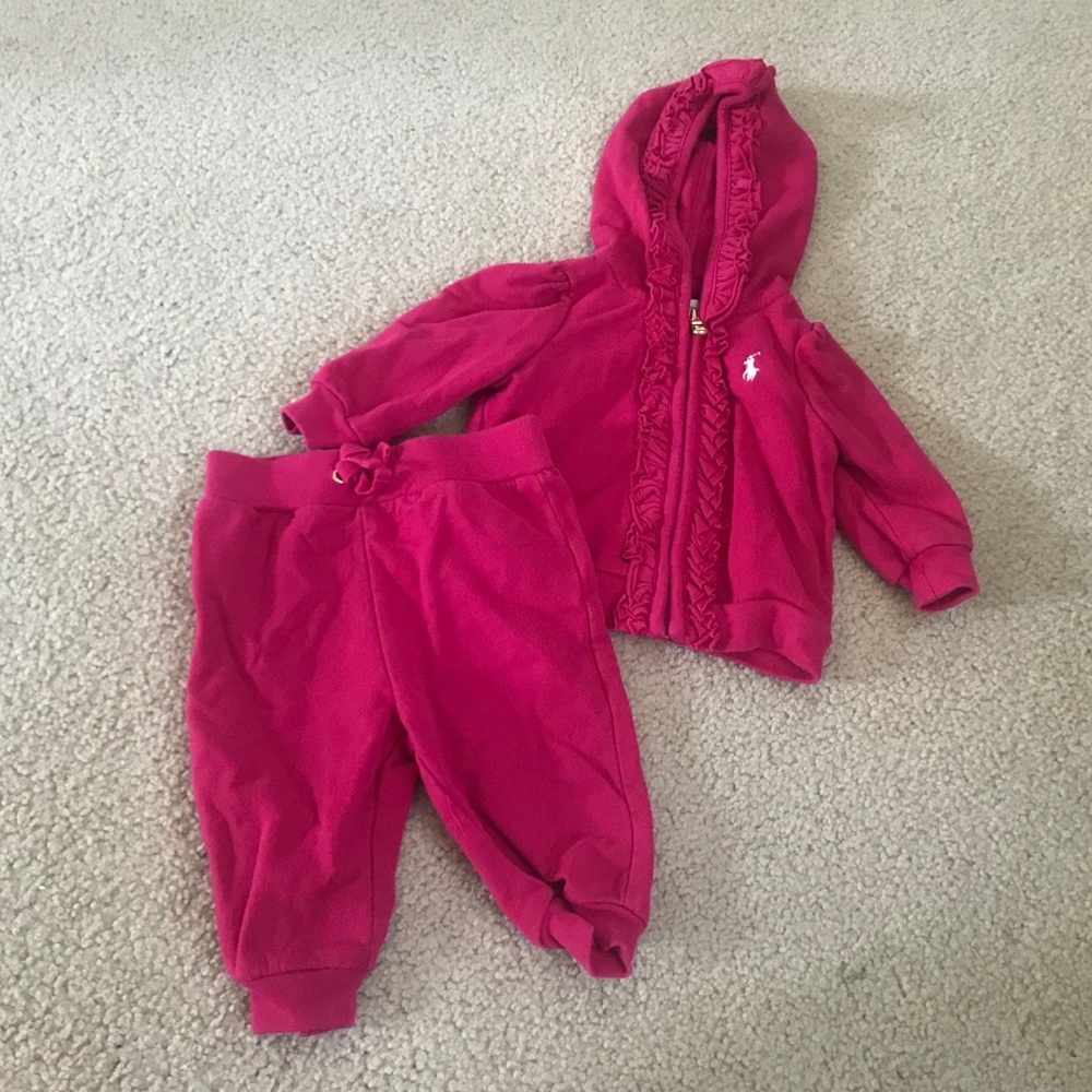 Hot pink Ralph Lauren Track suit